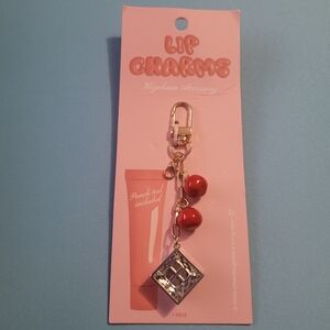 Lip Charms Red Tomato Keychain Charm -